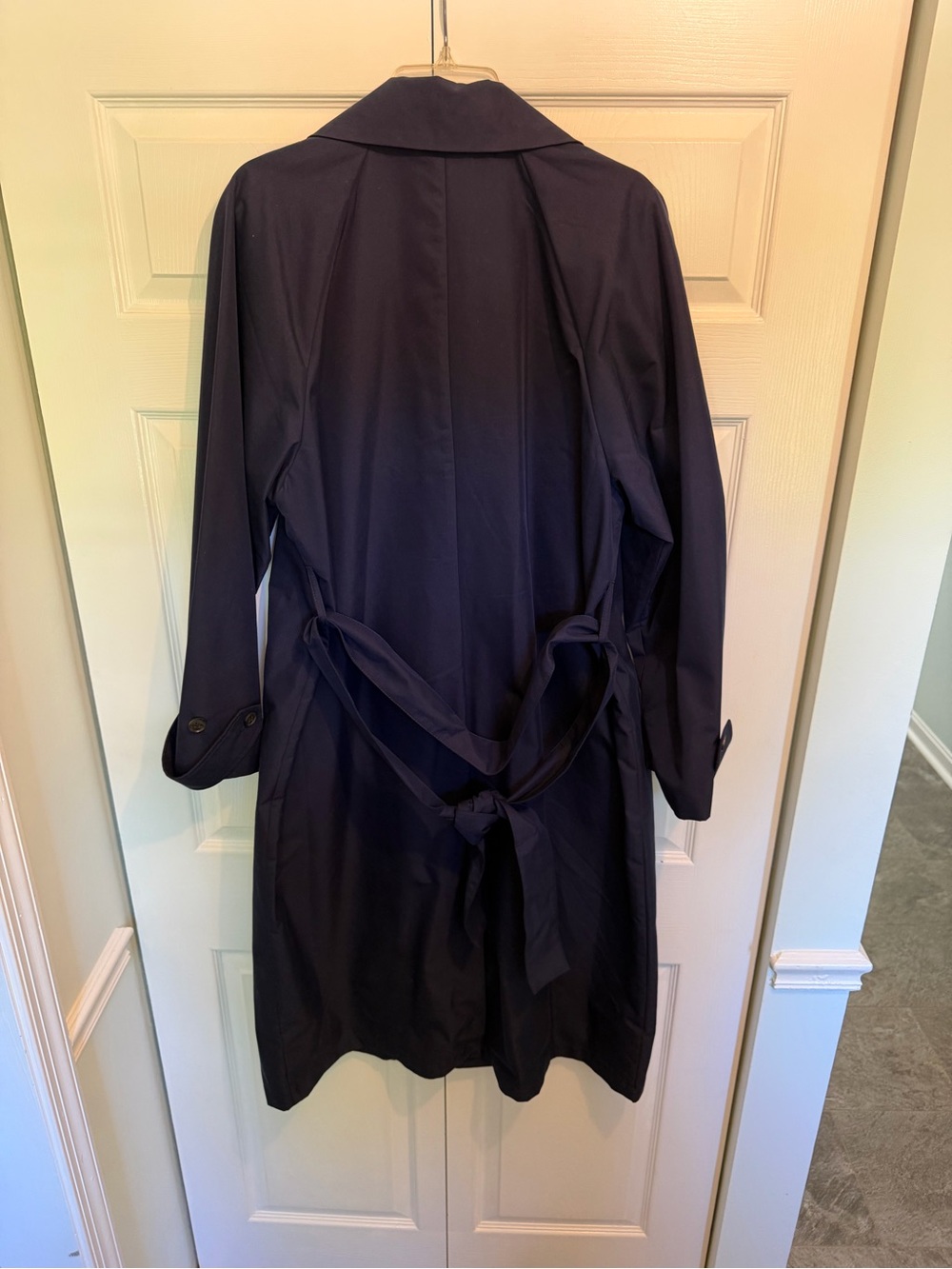 GAP Navy Double-Breasted Long Icon Trench Coat - NWOT - Picture 6 of 10
